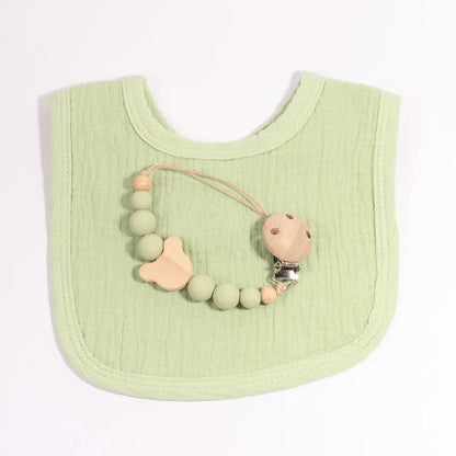 Personalized Baby Bibs & Pacifier Chain Set