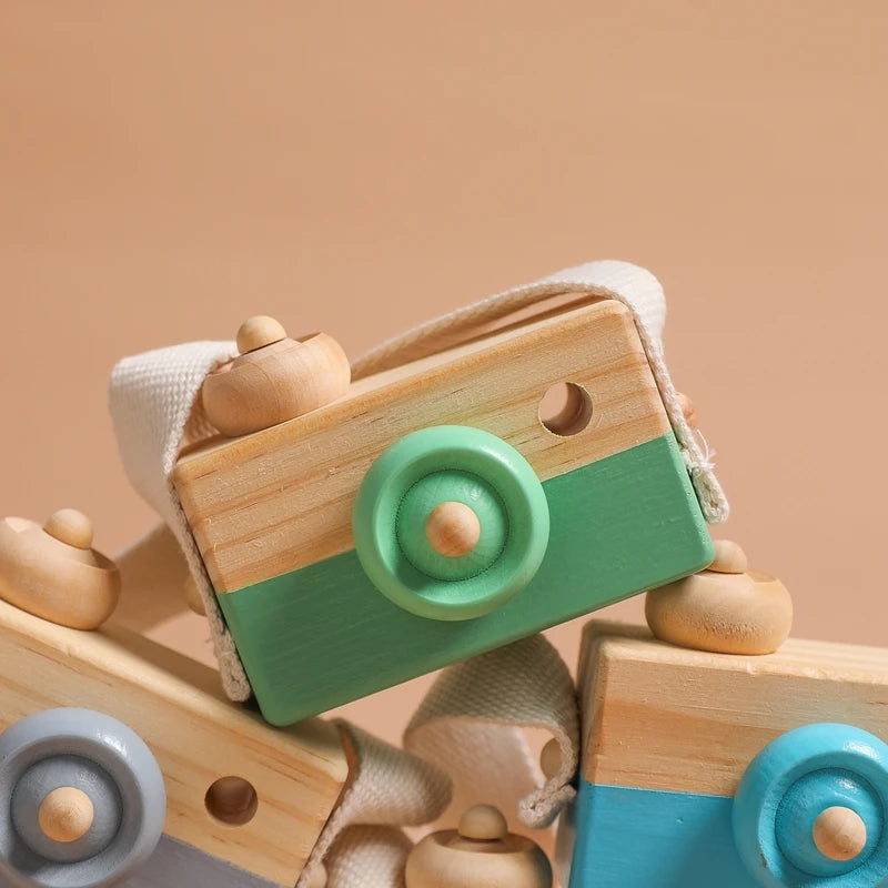 Wooden Fashion Camera Baby Toy Pendant