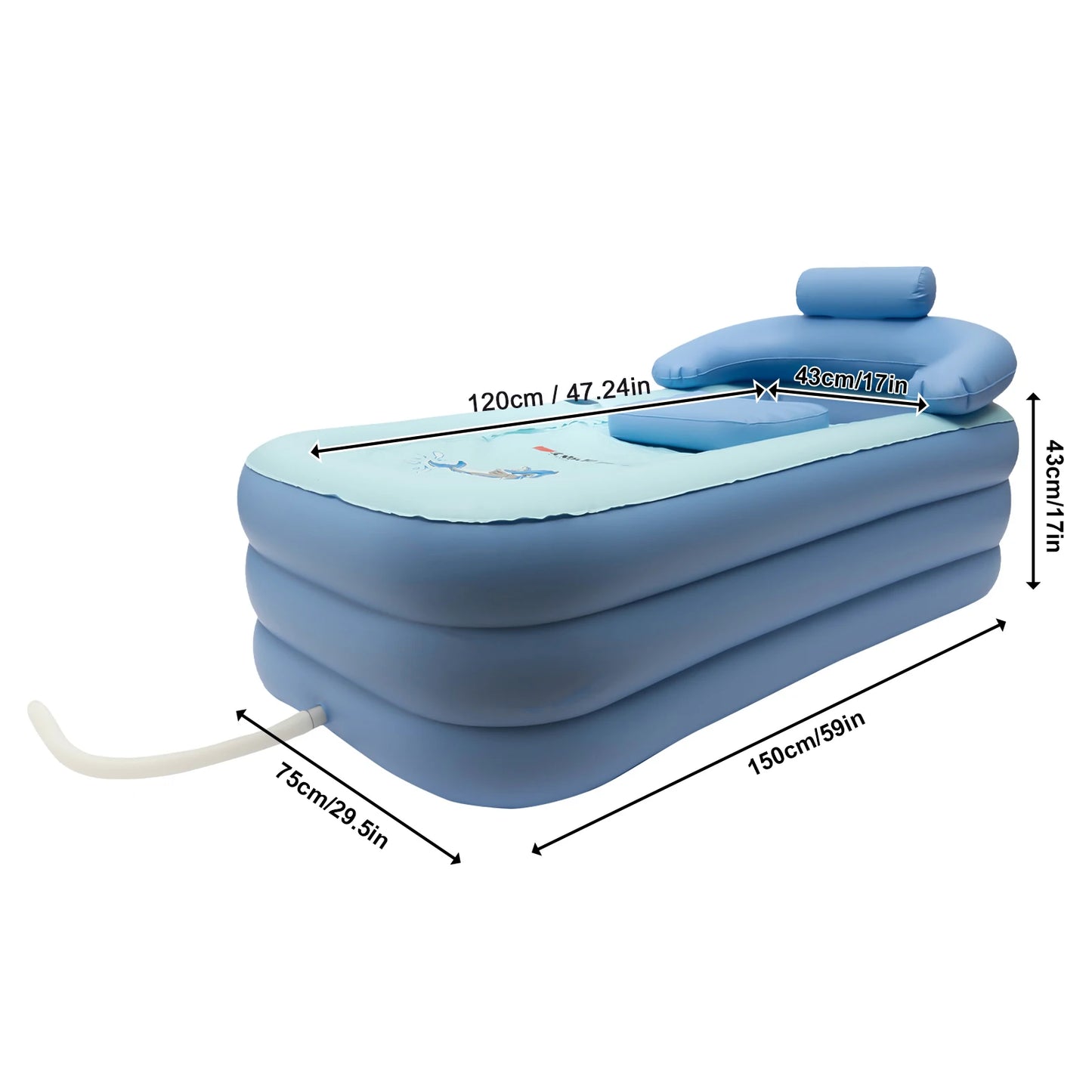 Foldable Inflatable Bathtub and Baby Swim Pool