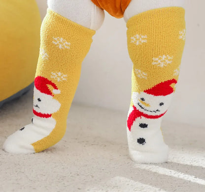 Adorable Coral Velvet Christmas Stockings for Kids