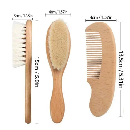 Soft Hair Brush & Wooden Comb