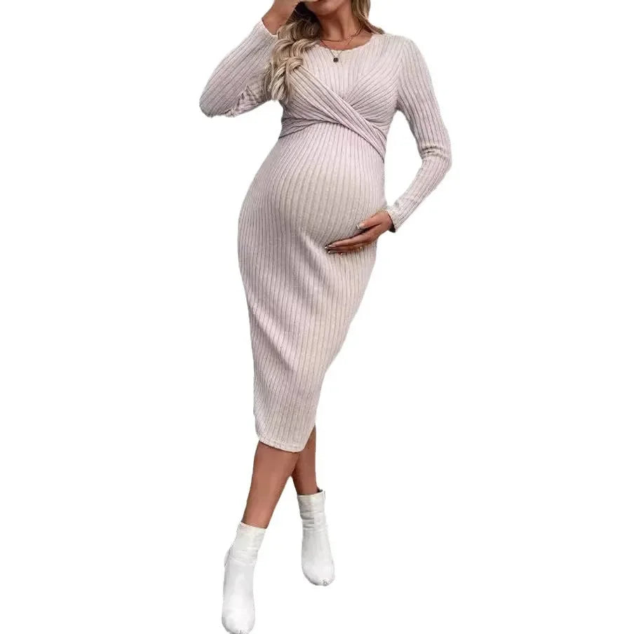 Elegant A-Line Maternity Dress