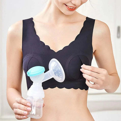 Comfortable Solid Color Nursing Bra