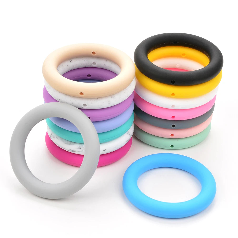 65mm Silicone Beads Teething Ring