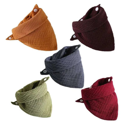 Triangle Scarf Solid Color Soft Cotton Baby Bib