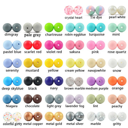 12mm 100pcs Silicone Beads Round Teether