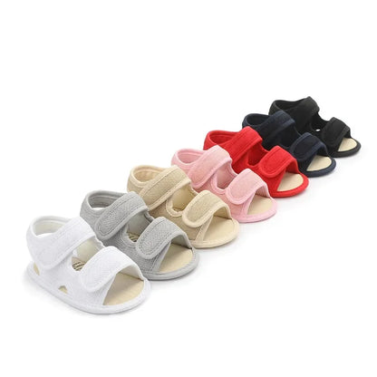 Solid Color Net Cloth Breathable Baby Sandals