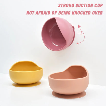 Silicone Self-Feeding Snail Bowl Set