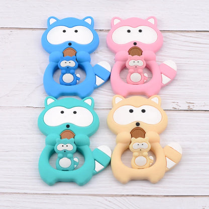 Raccoon Silicone Teether Toys