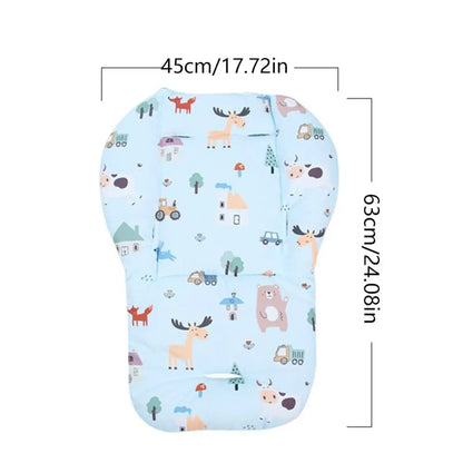 Cartoon Pattern Stroller Cotton Seat Pad