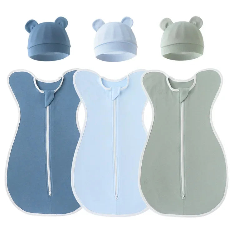 Thin Cotton Soft 2-Ways Zipper Baby Swaddle