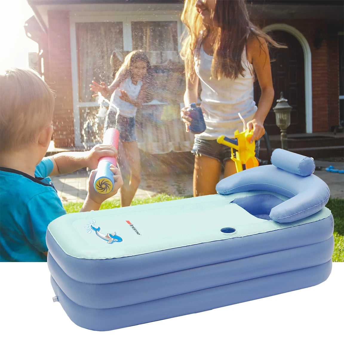 Inflatable Blue Bathtub