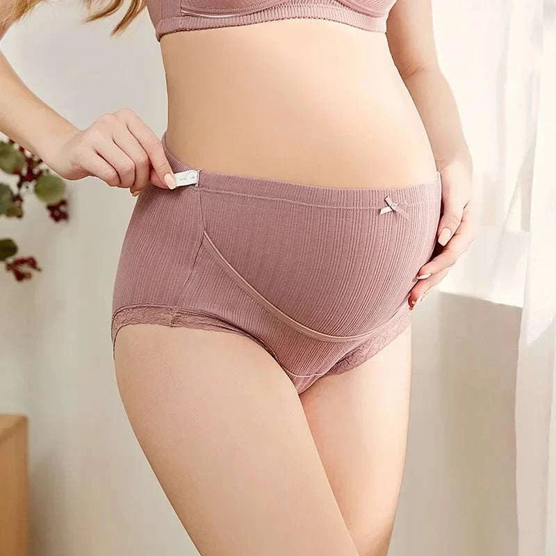 Summer Maternity Seamless Lace Briefs