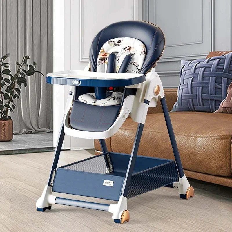 3 in 1 Foldable Baby High Chair with Removable Seat and Tray