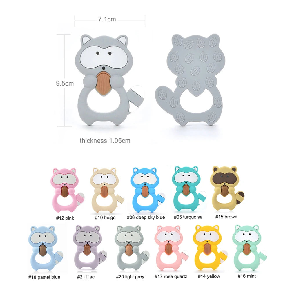 Raccoon Silicone Teether Toys