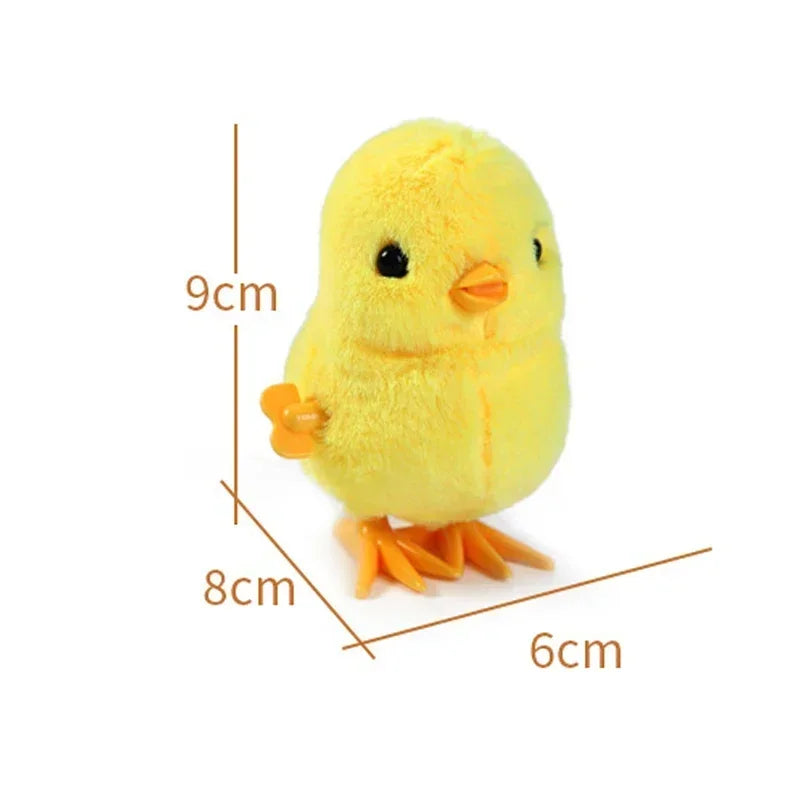 Cute Wind-Up Chick Plush Toy