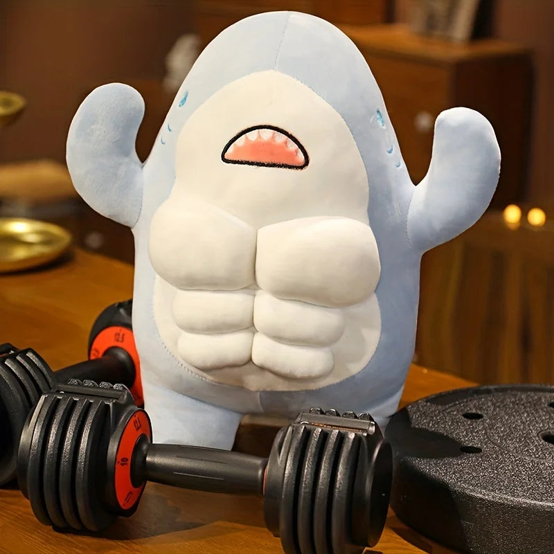 Muscle Shark Plush Toy