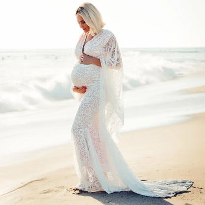 Women's Maternity Lace Maxi Dress