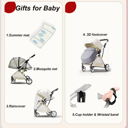 Luxurious Light High Landscape Baby Stroller