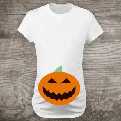 Halloween Pumpkin Maternity Tee