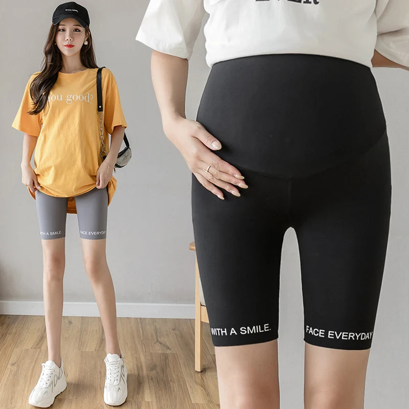 Summer Cool Maternity High-Waist Shorts