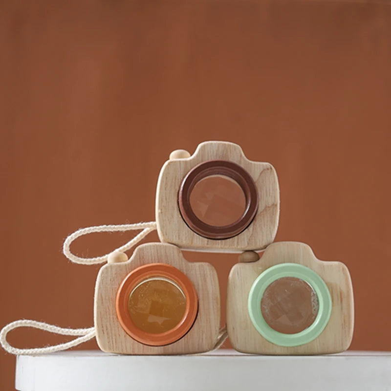 Colorful Wooden Camera Kaleidoscope