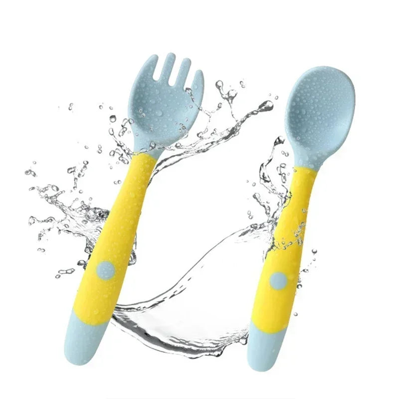 Toddler Silicone Spoon & Fork Set