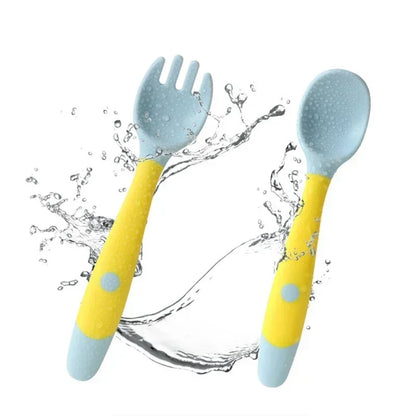 Toddler Silicone Spoon & Fork Set