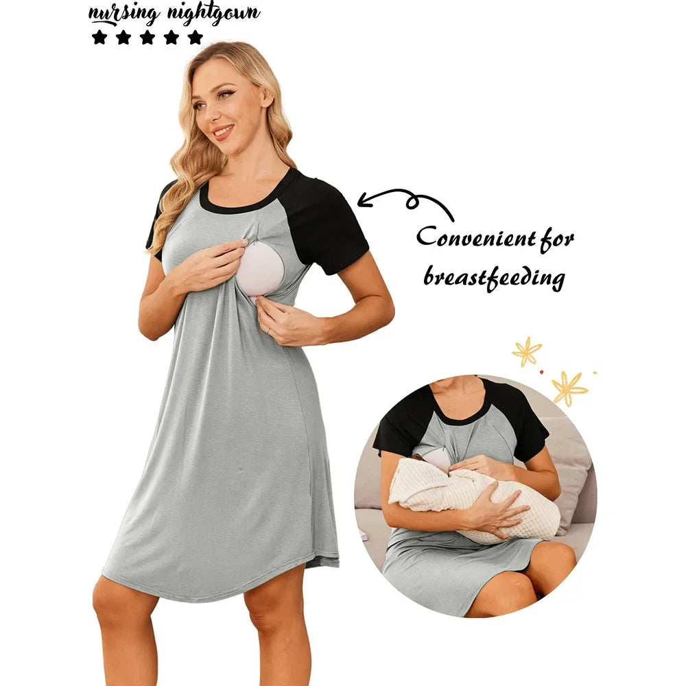 Summer Nursing Gown for Moms