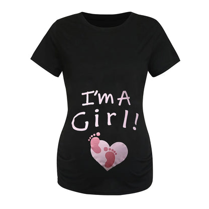 Cute Maternity Short Sleeve T-Shirt