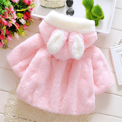 Sweet Warm Hooded Baby Girl Jacket