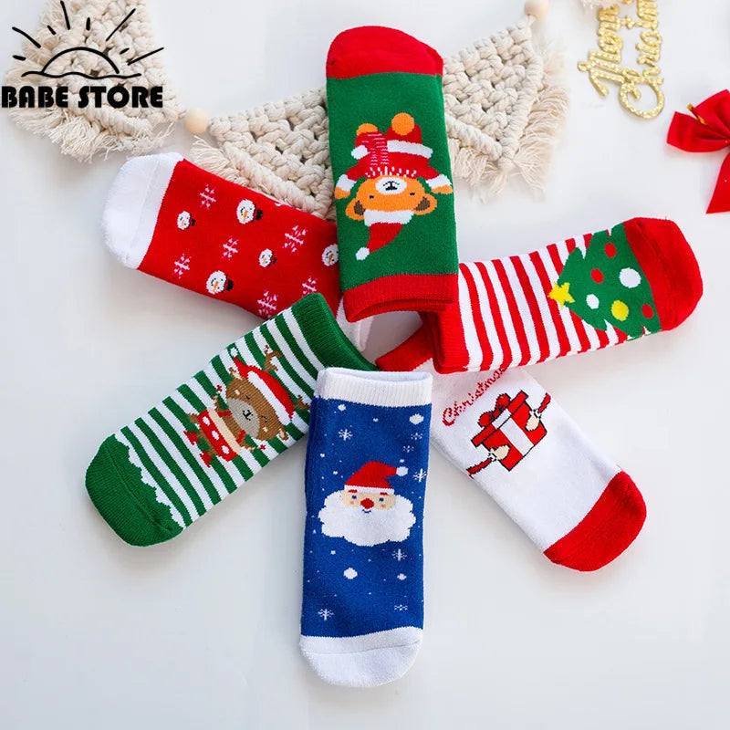 Cute Anti-Slip Christmas Socks for Newborns