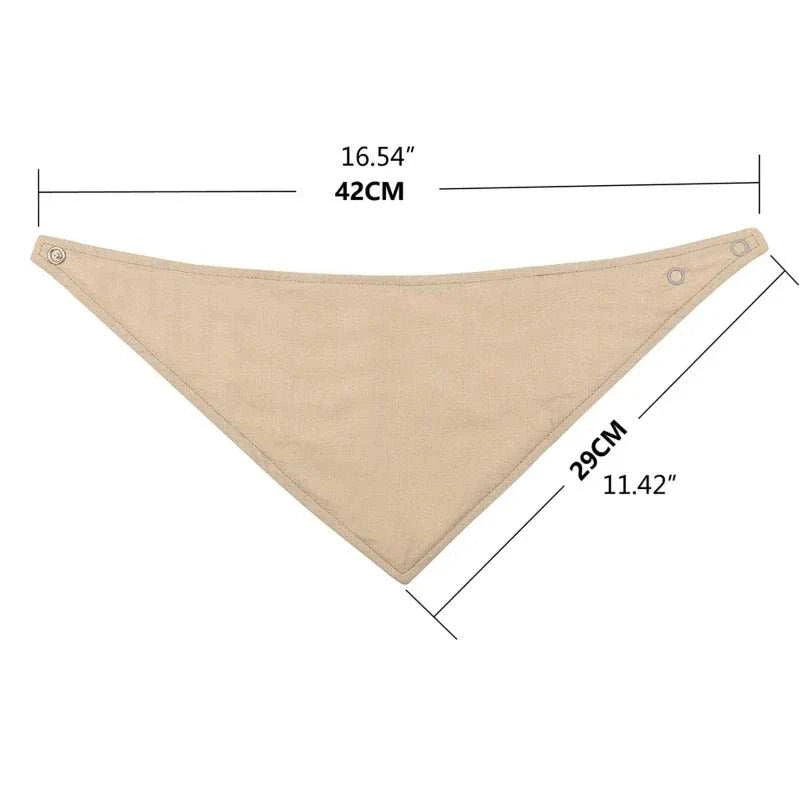 Triangle Scarf Solid Color Soft Cotton Baby Bib