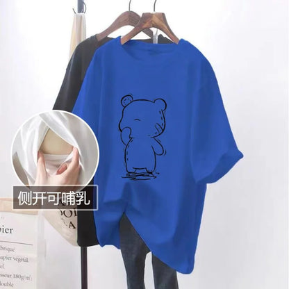 Fashion Print Cotton Nursing T-shirt