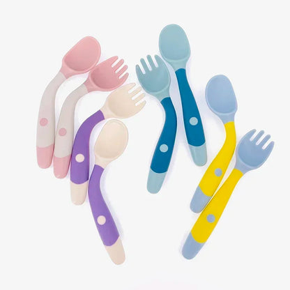 Toddler Silicone Spoon & Fork Set