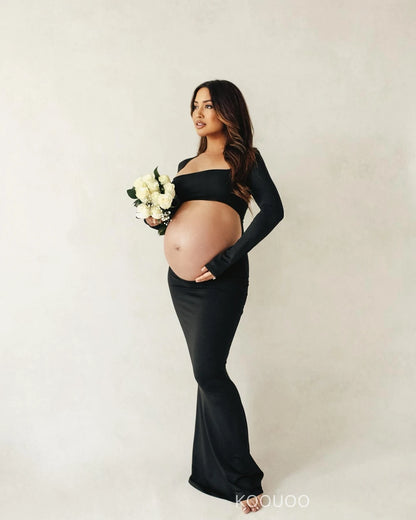 Maternity Cut-Out Maxi Dress