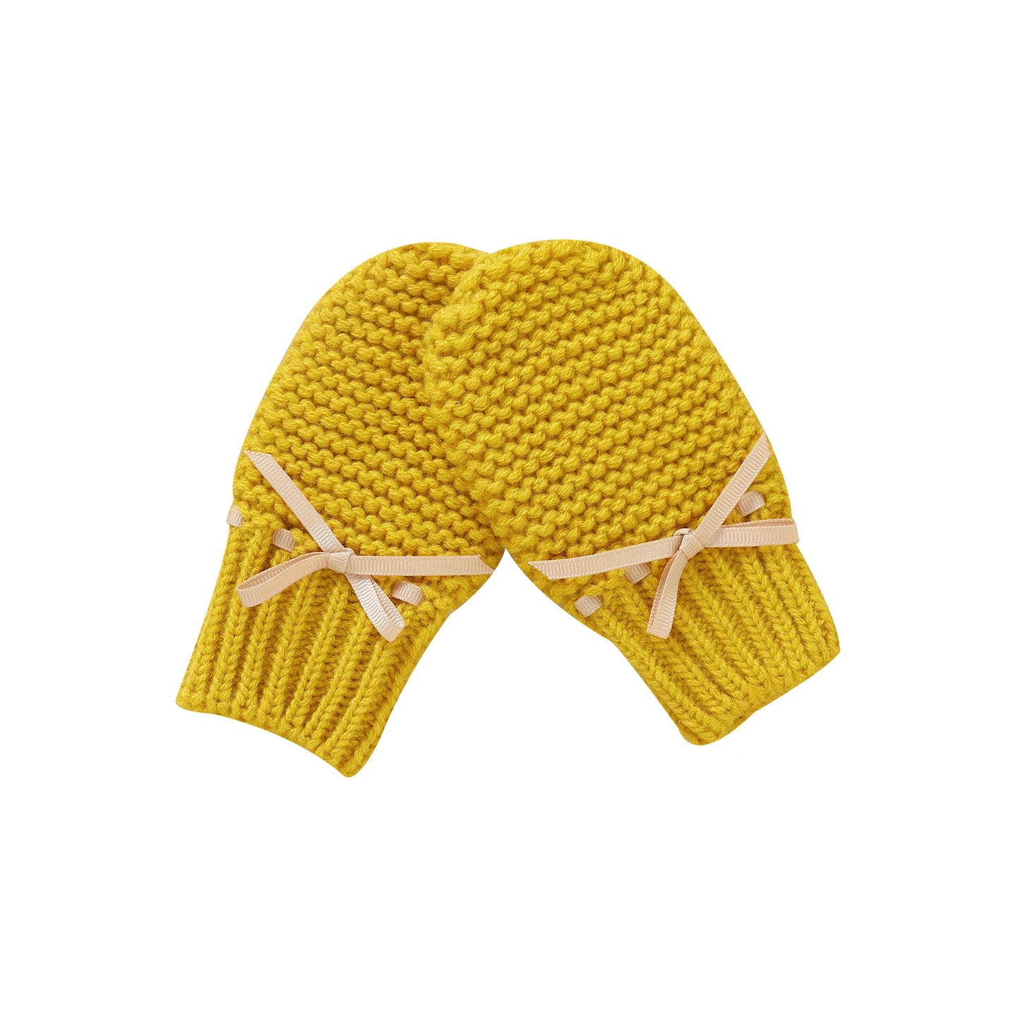 Knitted Baby Boots with Butterfly Knot