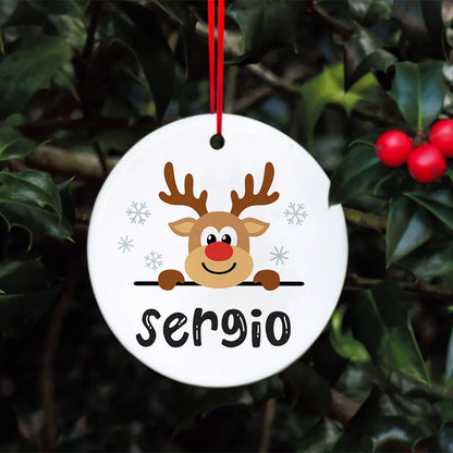 Custom Ceramic Deer Bauble