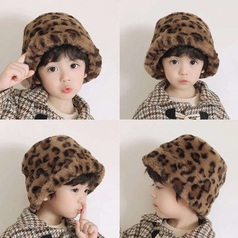 Korean Winter Baby Plush Bucket Hat