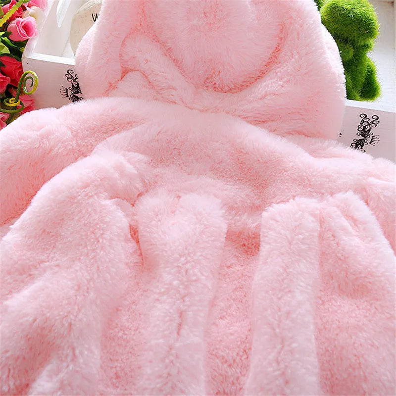 Sweet Warm Hooded Baby Girl Jacket