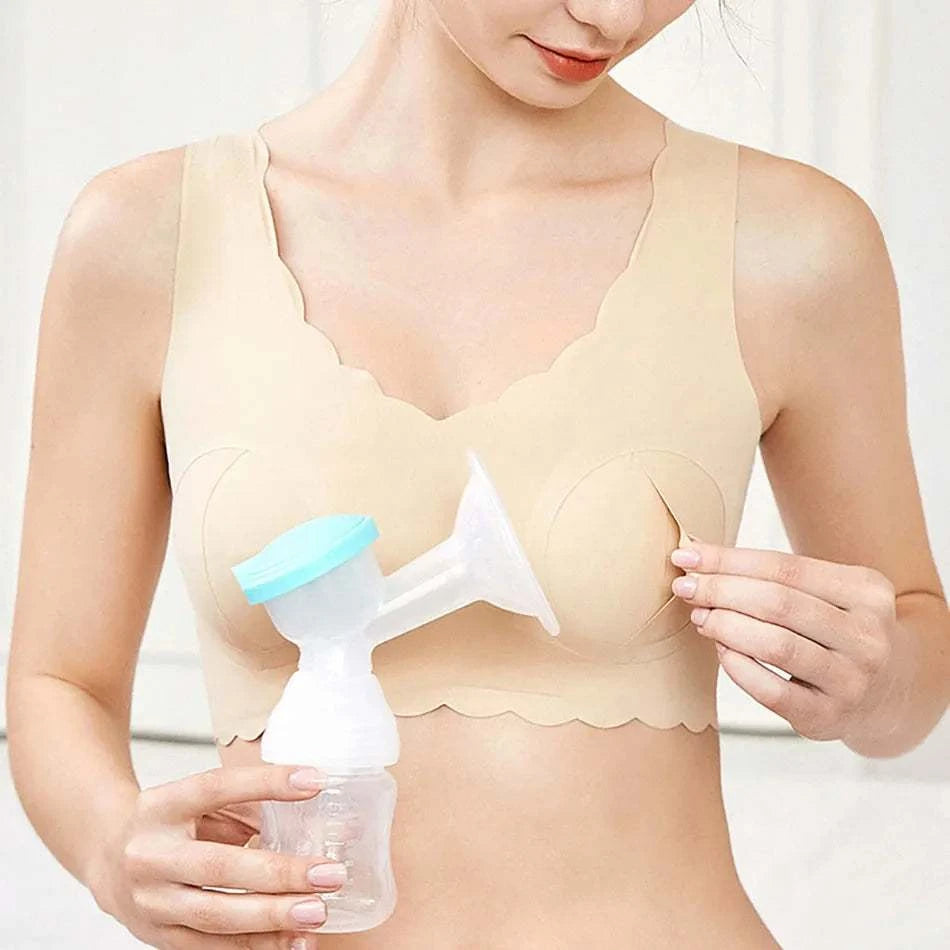 Comfortable Solid Color Nursing Bra