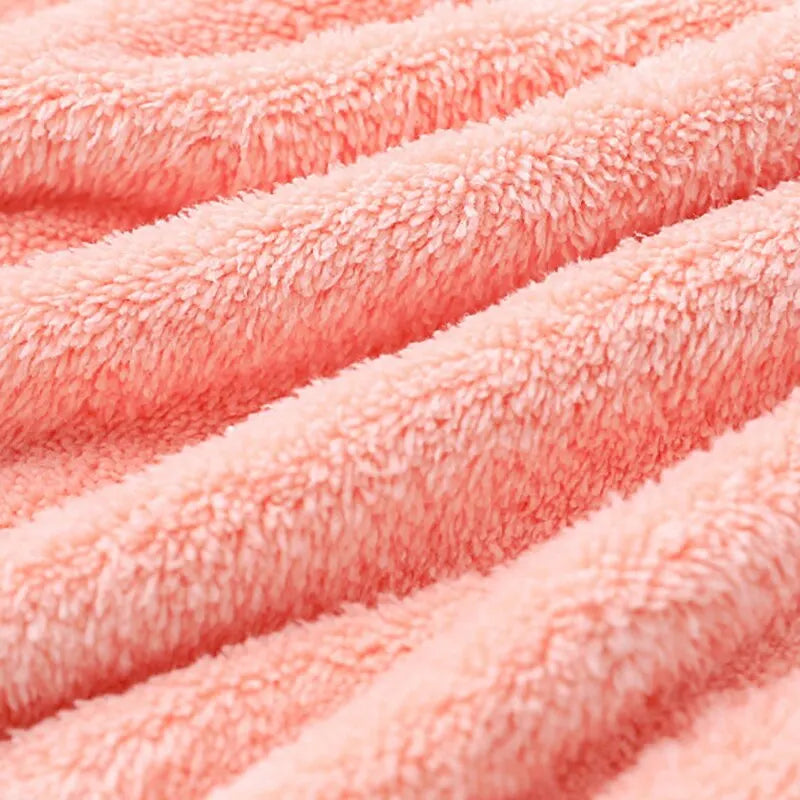 Soft Coral Fleece Baby Bath Towel