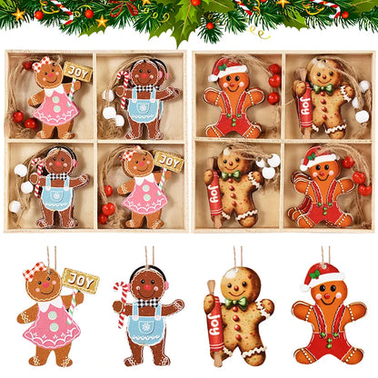 Charming Wooden Christmas Pendants