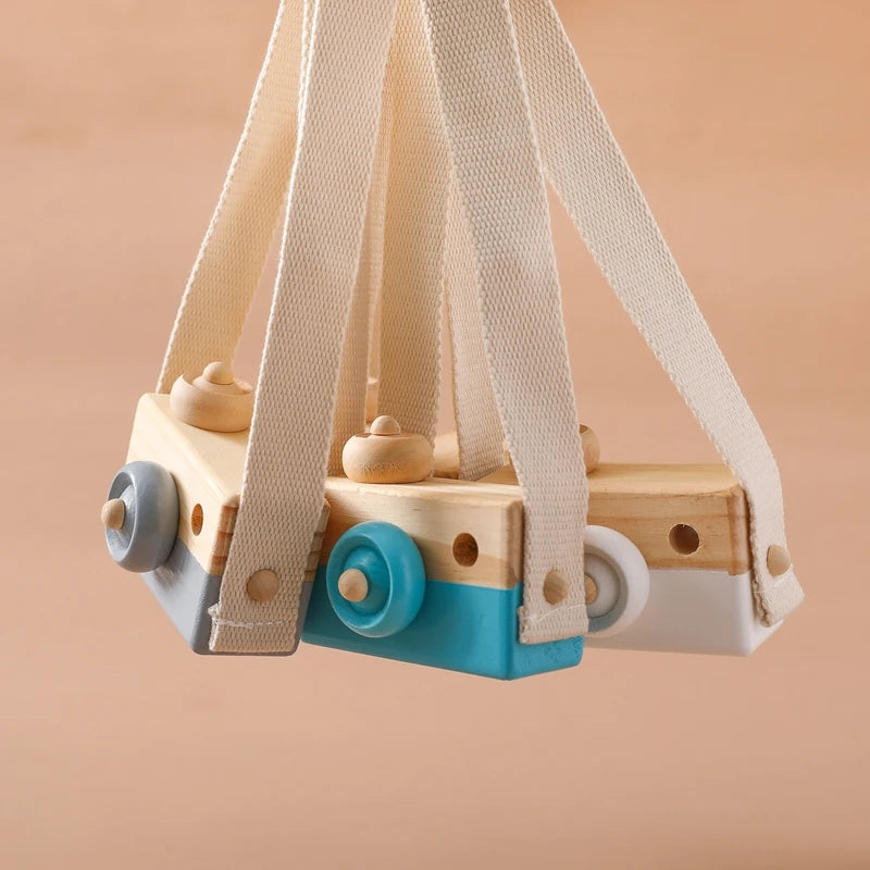 Wooden Fashion Camera Baby Toy Pendant