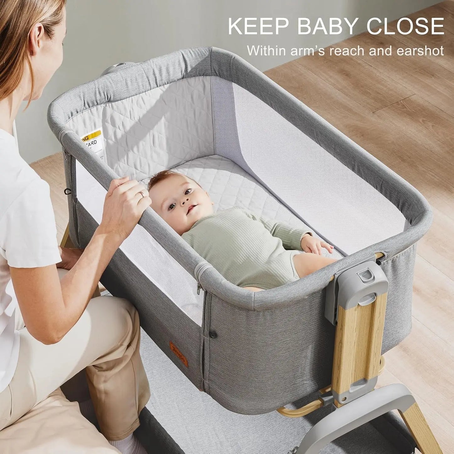 Adjustable Height Bassinet Bedside Sleeper