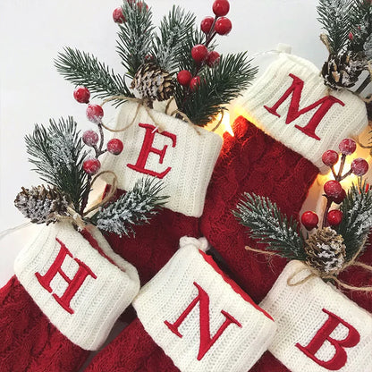 Personalized Knitted Christmas Stockings