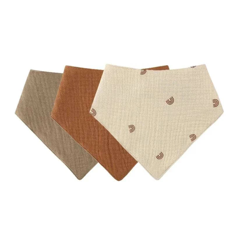 Triangle Scarf Solid Color Soft Cotton Baby Bib