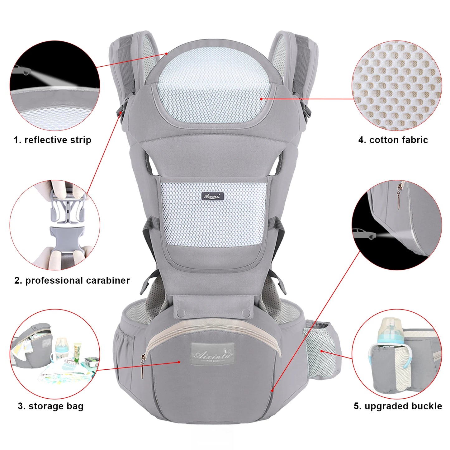 Ergonomic Cotton Baby Carrier Stool