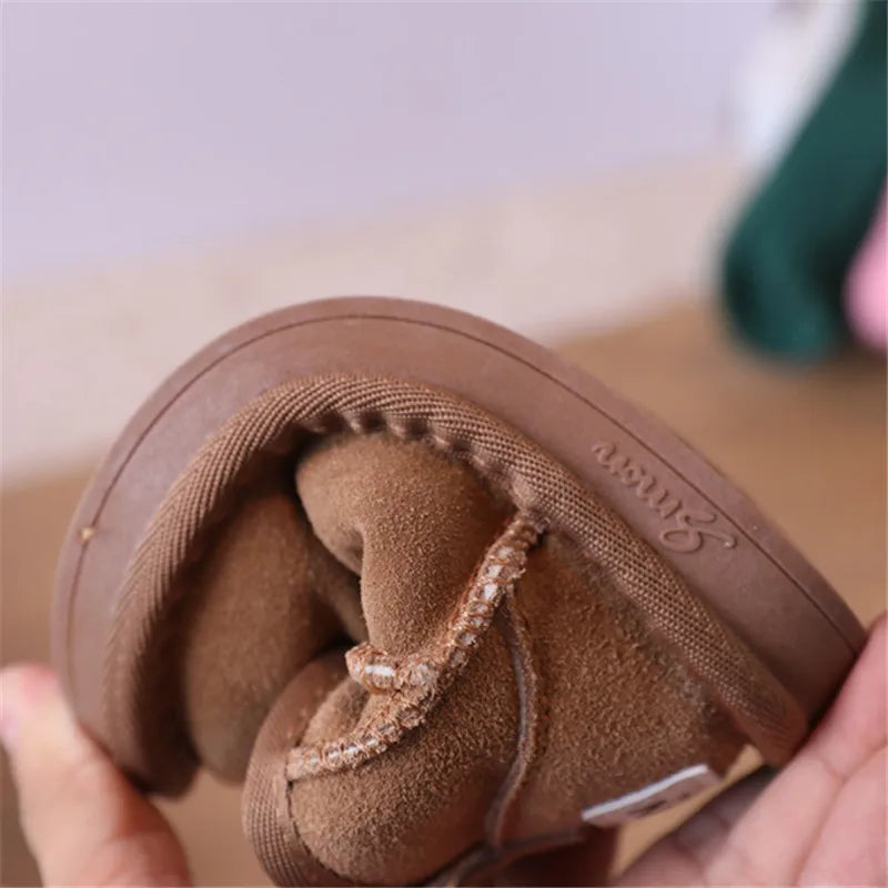 Winter Leather Baby Snow Boots