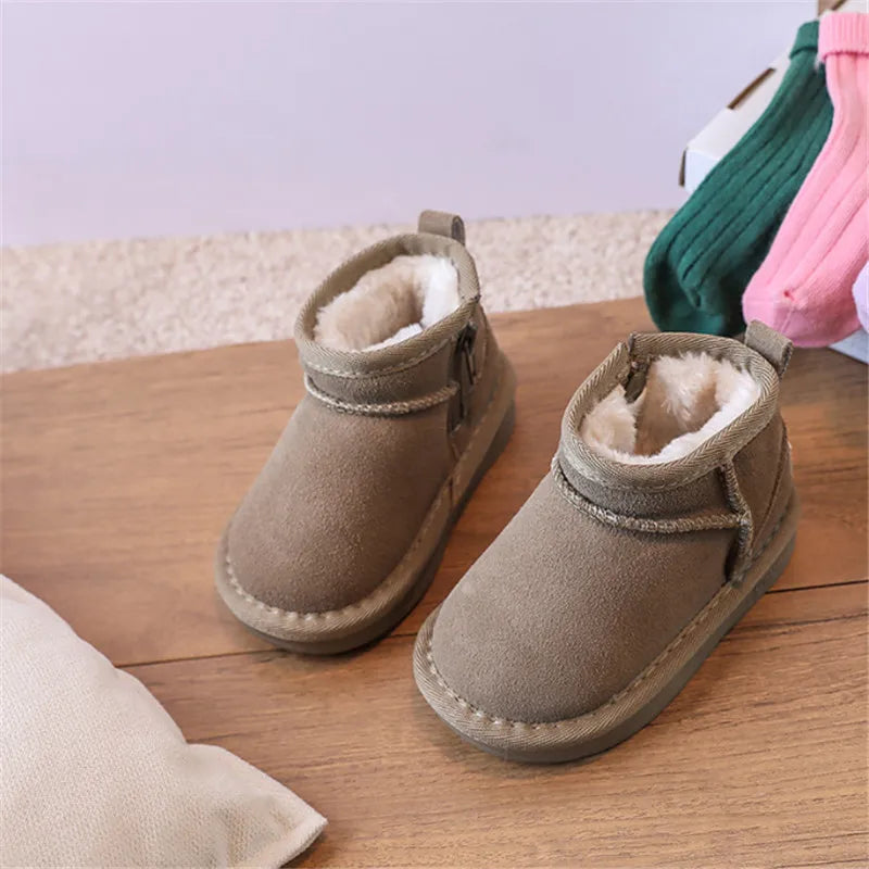 Winter Leather Baby Snow Boots